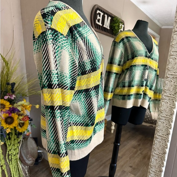 Urban Outfitters • Plaid Graphic Cardigan - Picture 9 of 9